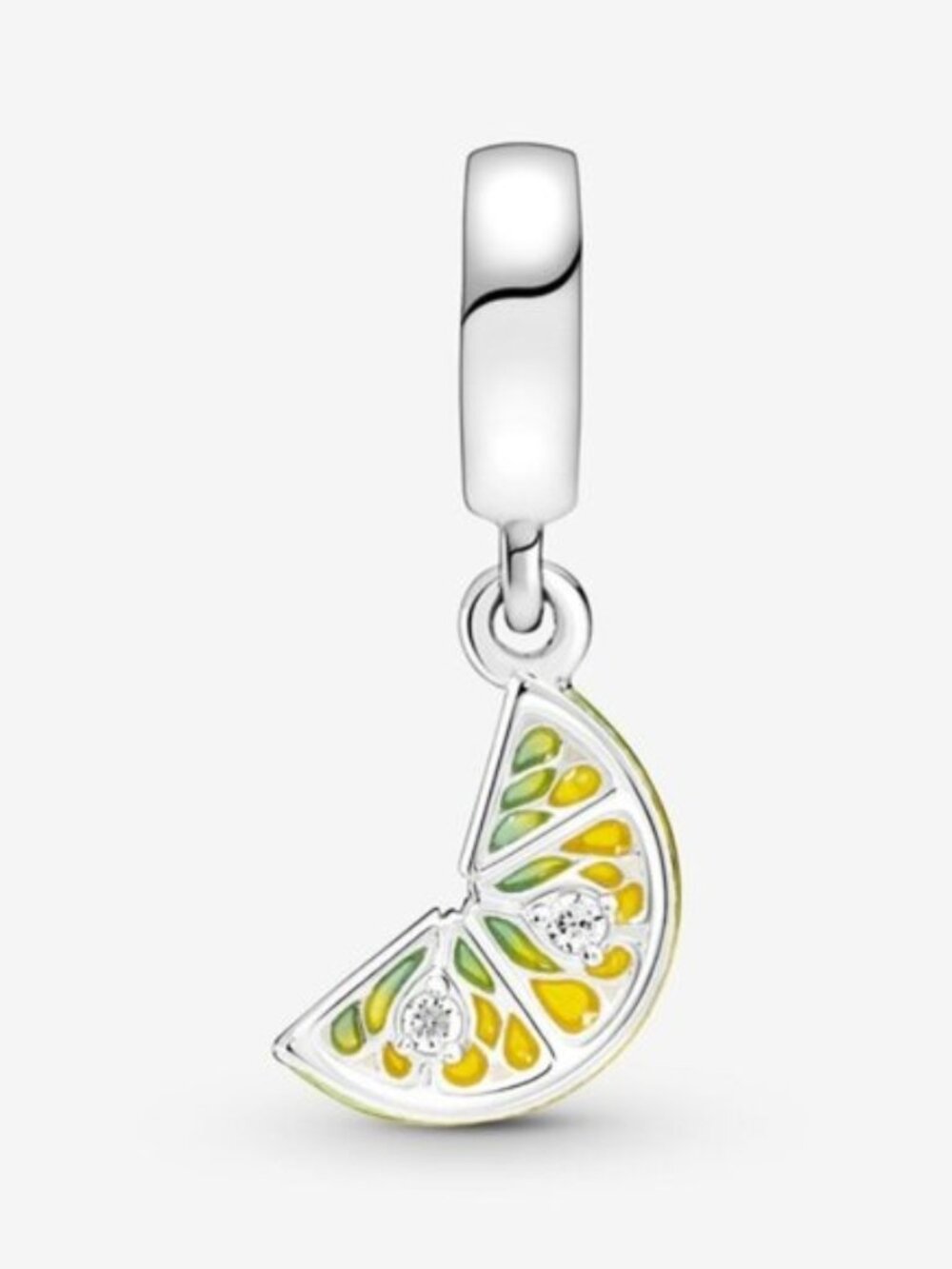 Pandora Yellow and Green Citrus Slice Dangle Charm